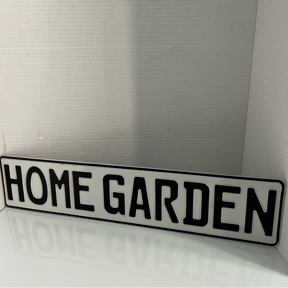 Metal Home Garden sign